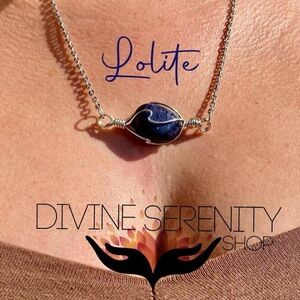 Lolite Crystal Silver Necklace